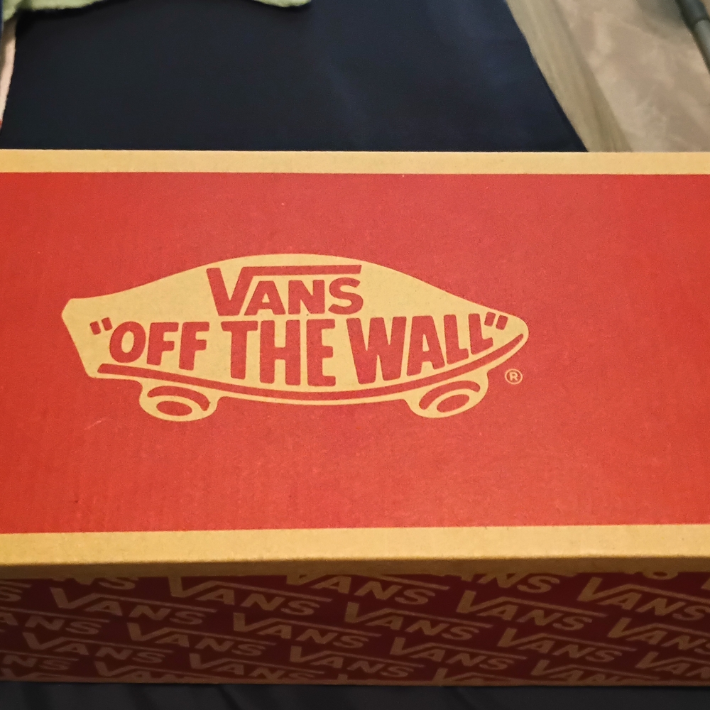 Vans Red and Tan Shoe Box